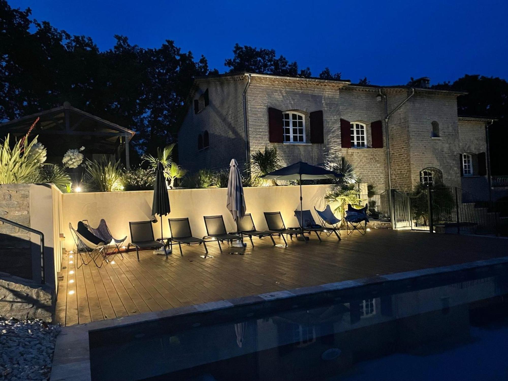"Les Hauts Du Marquet" - Meuble De Tourisme 5 Etoiles - Gite De Groupe 15 Personnes En Cevennes - Piscine A Debordement - Balneo - Sauna - Nature Saint Jean du Pin Kültér fotó