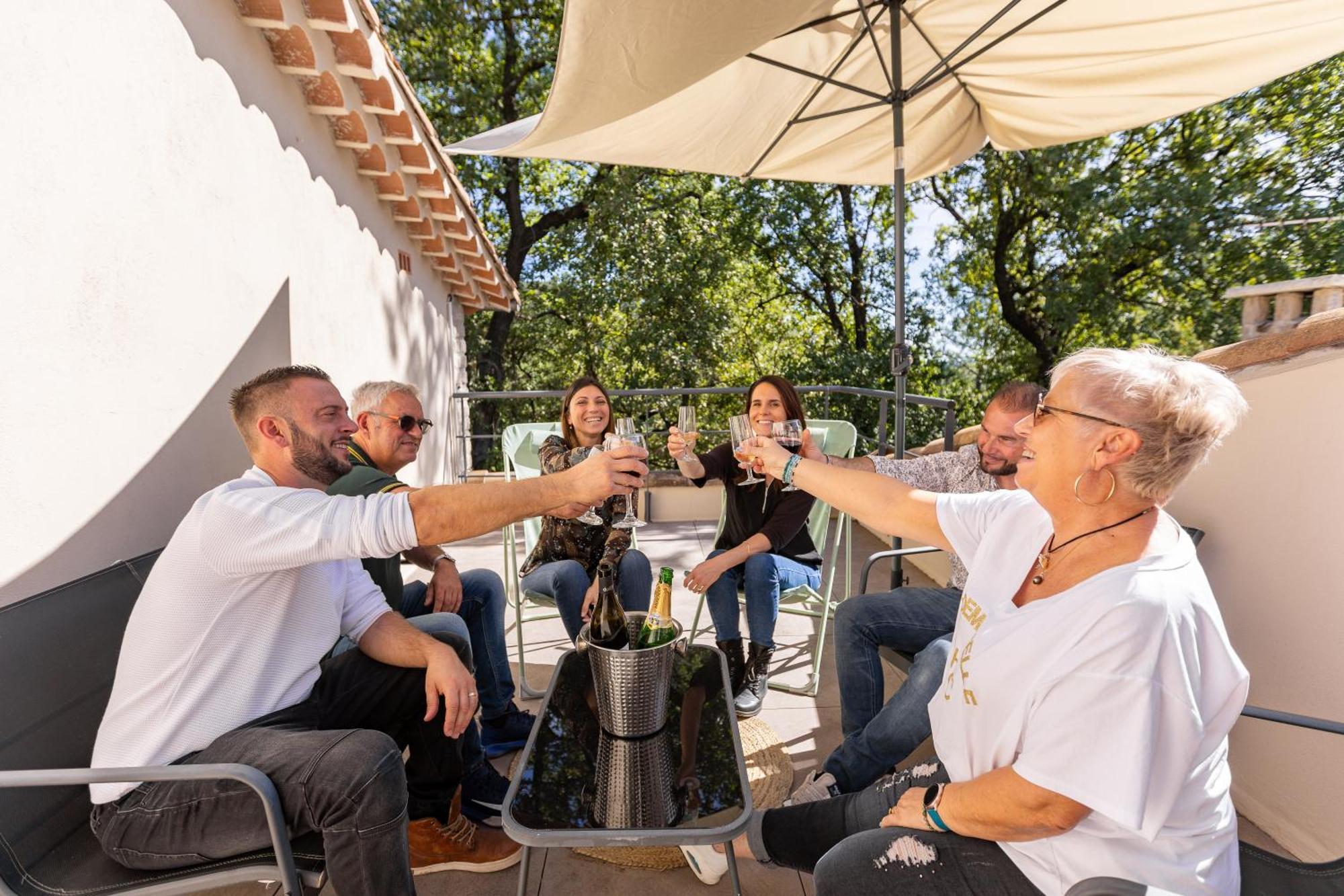 "Les Hauts Du Marquet" - Meuble De Tourisme 5 Etoiles - Gite De Groupe 15 Personnes En Cevennes - Piscine A Debordement - Balneo - Sauna - Nature Saint Jean du Pin Kültér fotó