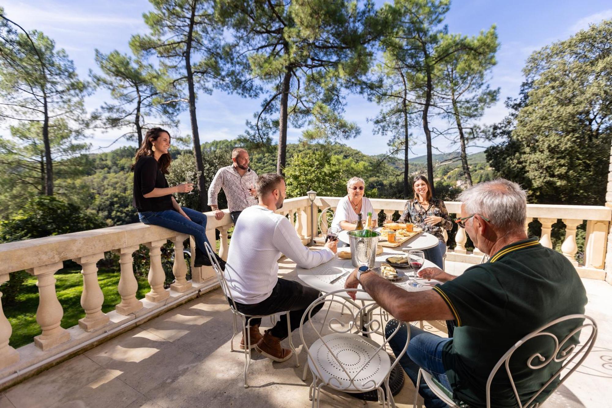 "Les Hauts Du Marquet" - Meuble De Tourisme 5 Etoiles - Gite De Groupe 15 Personnes En Cevennes - Piscine A Debordement - Balneo - Sauna - Nature Saint Jean du Pin Kültér fotó