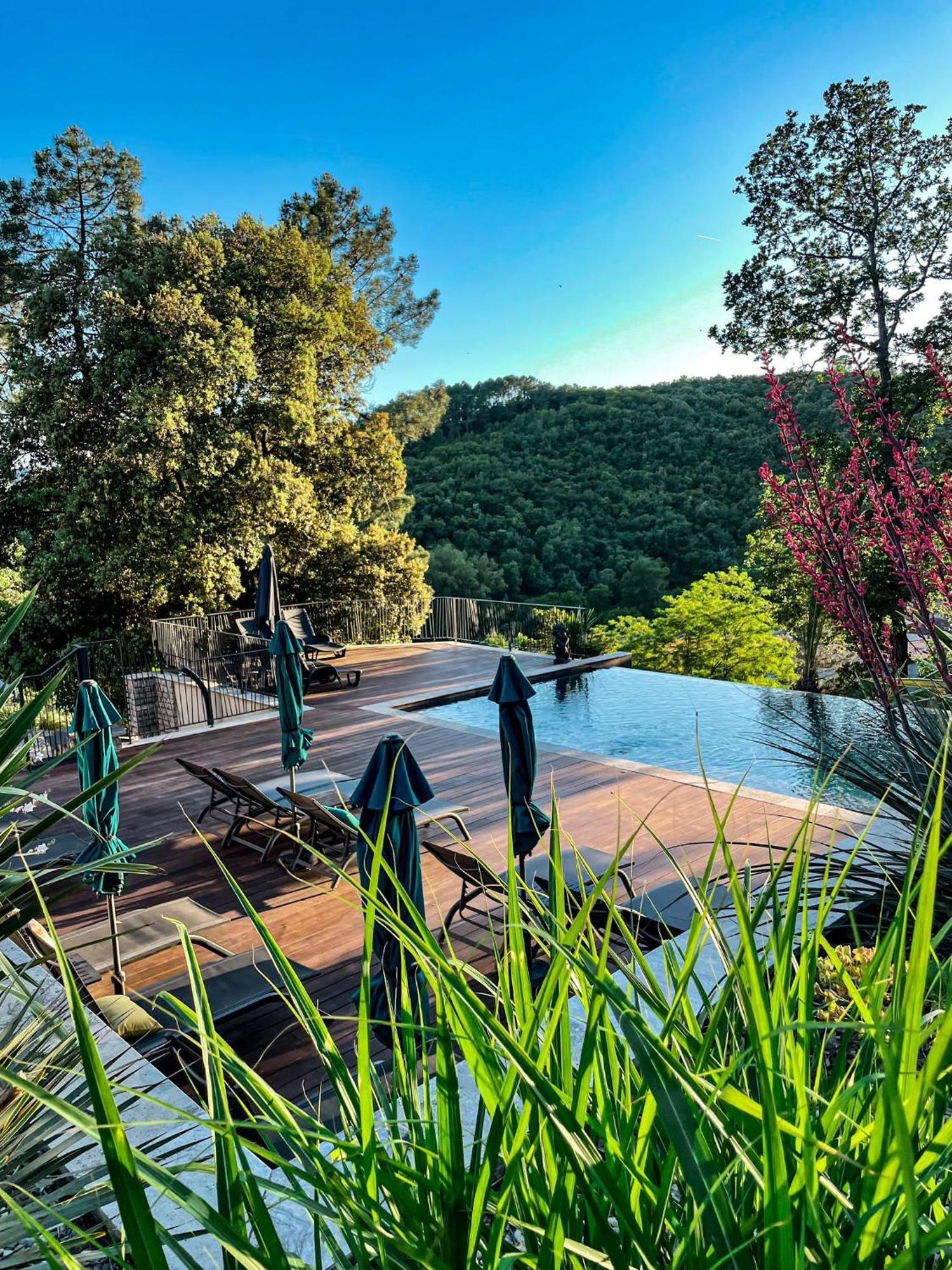 "Les Hauts Du Marquet" - Meuble De Tourisme 5 Etoiles - Gite De Groupe 15 Personnes En Cevennes - Piscine A Debordement - Balneo - Sauna - Nature Saint Jean du Pin Kültér fotó